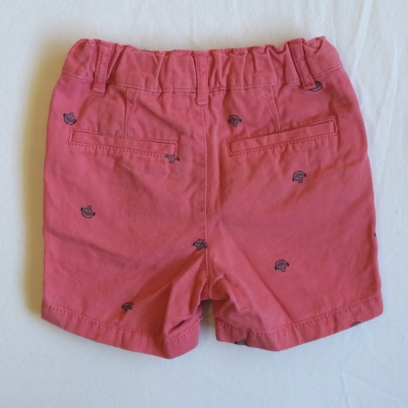 children's place muted pink skull print cotton shorts 12-18 months baby boys - Picture 4 of 5